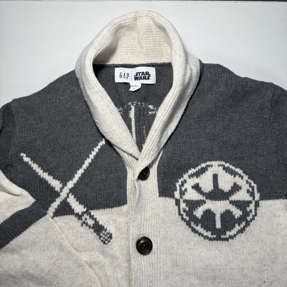 Gap Star Wars Darth Vader Shawl Collar Cardigan Sweater‎ Youth Large G (10-11)